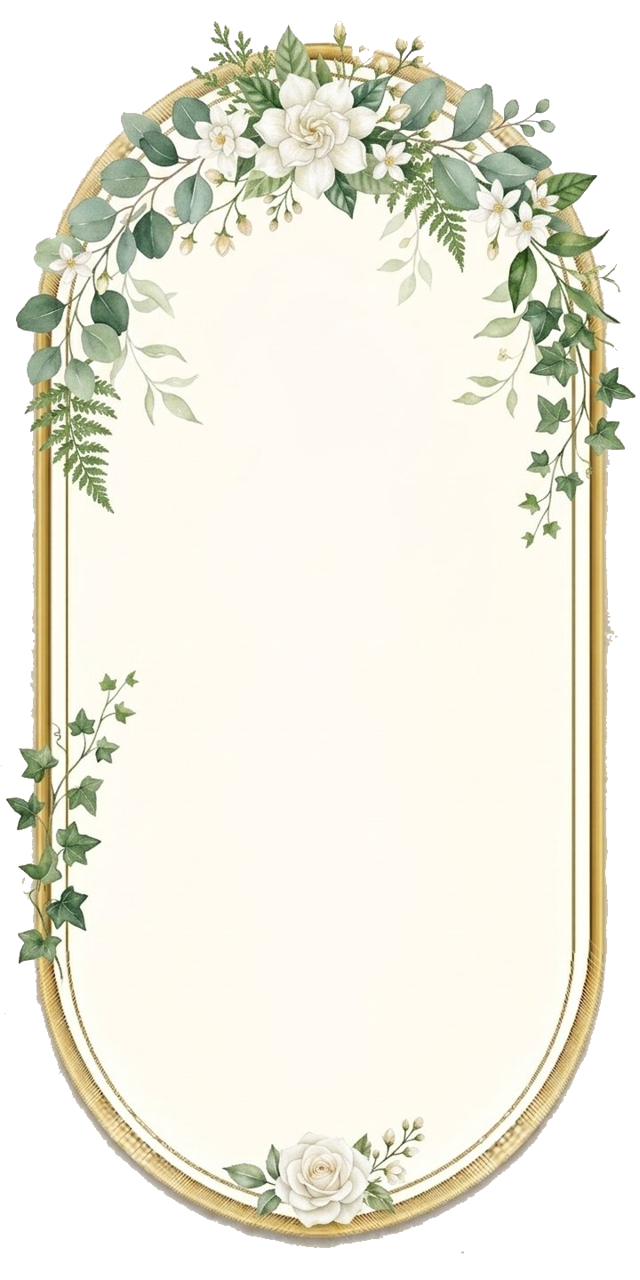 Cadre floral doré